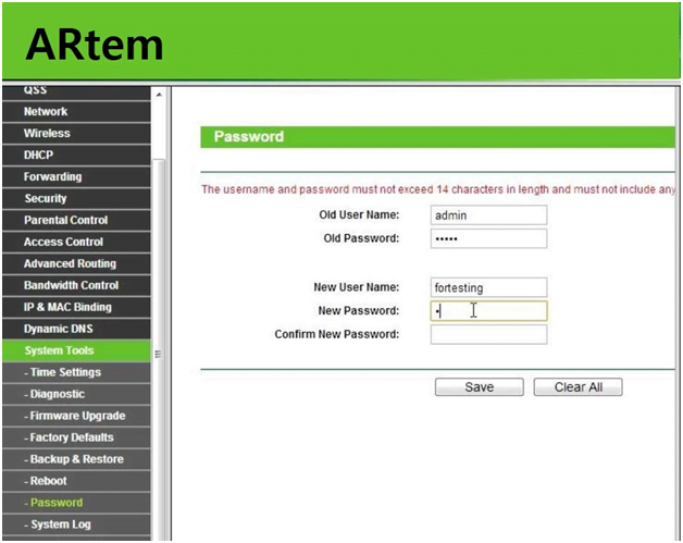 ATrem WiFi Router Admin Login Password Change