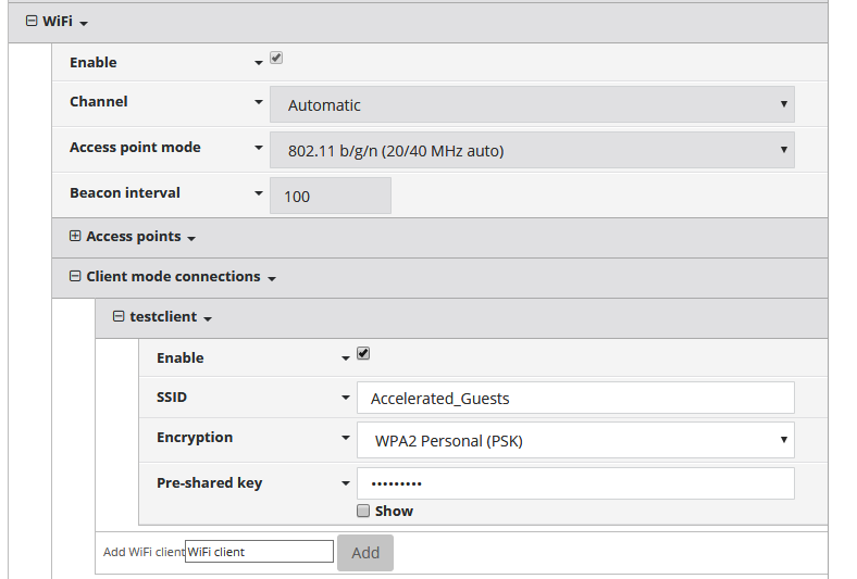 Accelerated Networks Router Admin Password Change