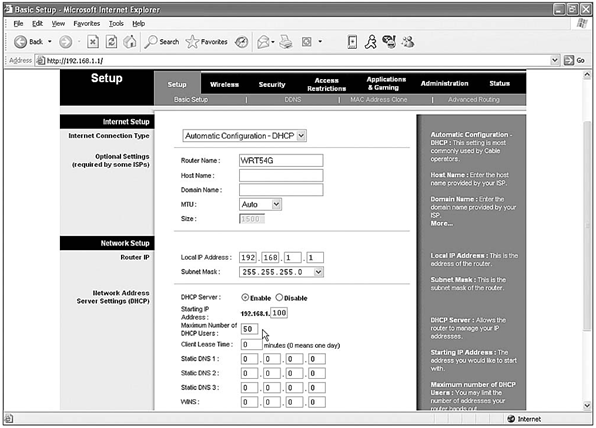 ADIC Router Wireless Settings