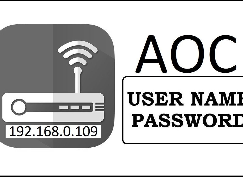 192.168.0.109 AOC Router Admin Login & Password Change
