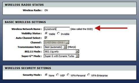 Alexala Router Wireless Settings