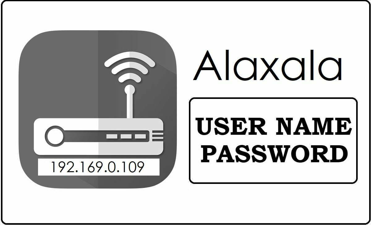 192.169.0.109 Alexala Wifi Router Admin Login Password Change