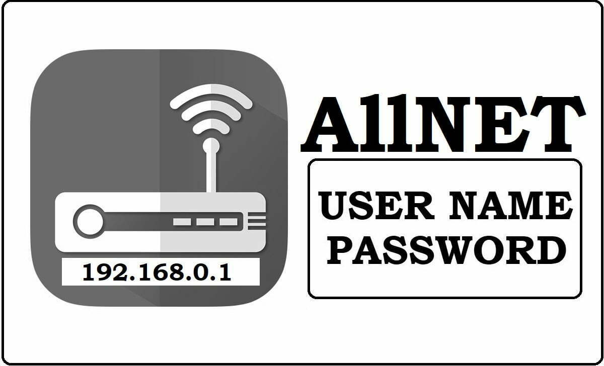 192.168.0.1 Allnet Networks Router Admin Login Password Change