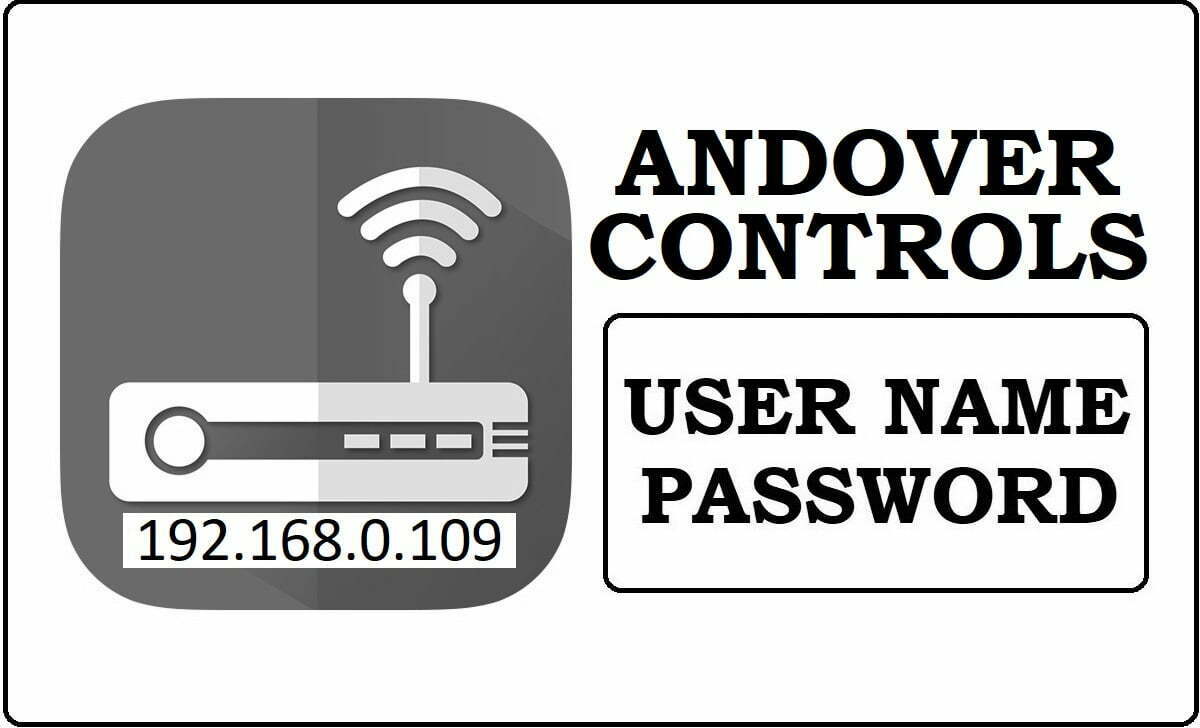192.168.0.109 Andover Controls Router Admin Login Password Change