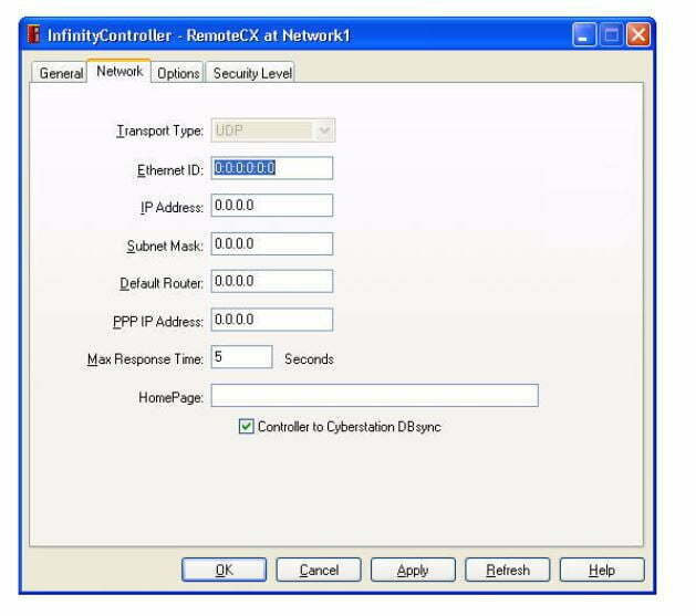 Andover Controls Router Network Settings