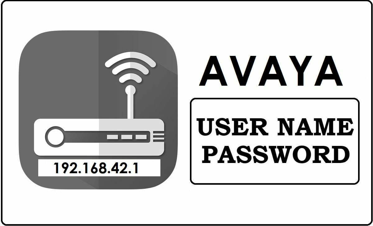 192.168.42.1 Avaya Wifi Router Admin Login Password Change