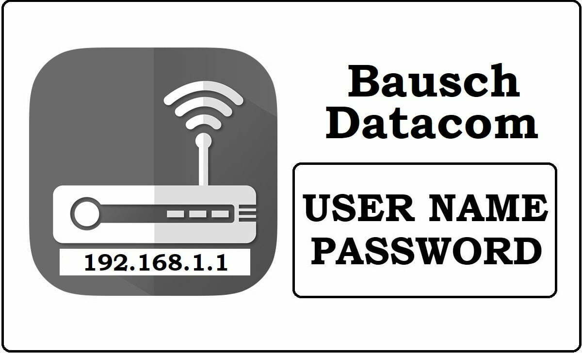 192.168.1.1 Baush Datacom wifi Router