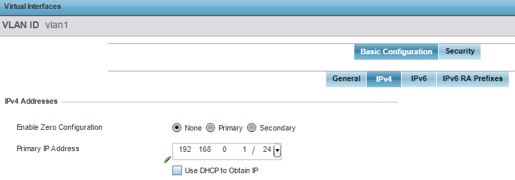 Enterasys Router IP Address Change or Modify  