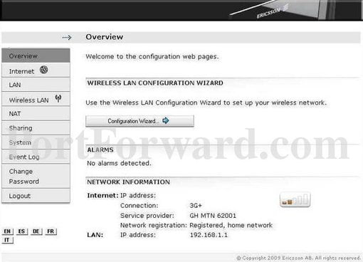 Ericsson Router Admin Login