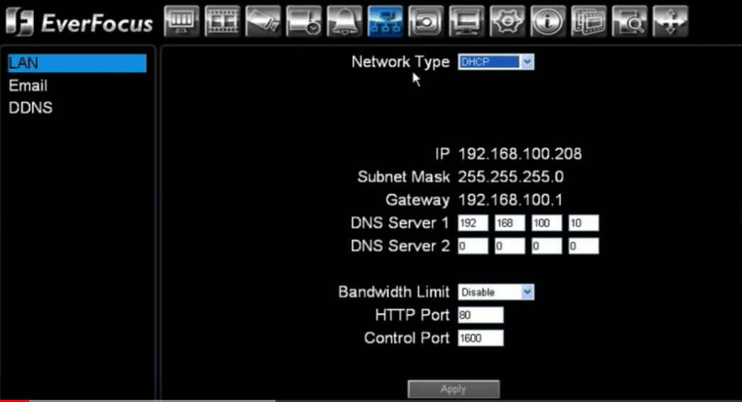 EverFocus Router LAN Settings