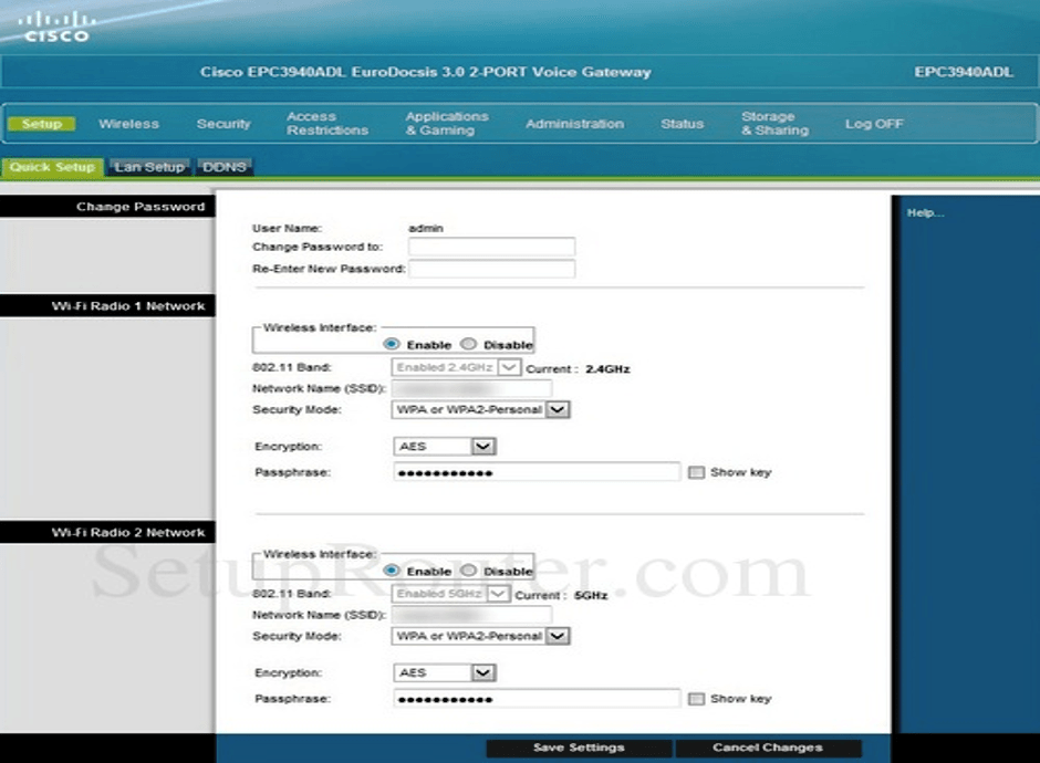 Cisco Router Wireless Settings