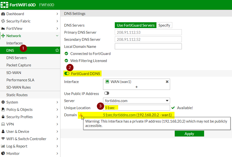  Fortinet Router DNS Settings 