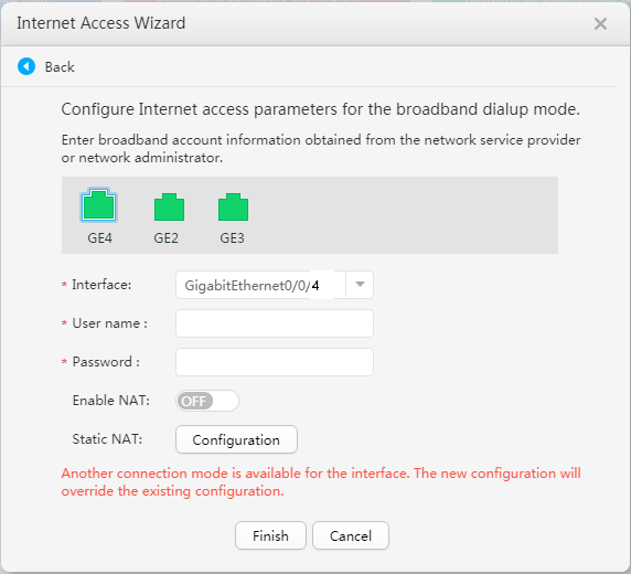 Huwai Router Network Settings