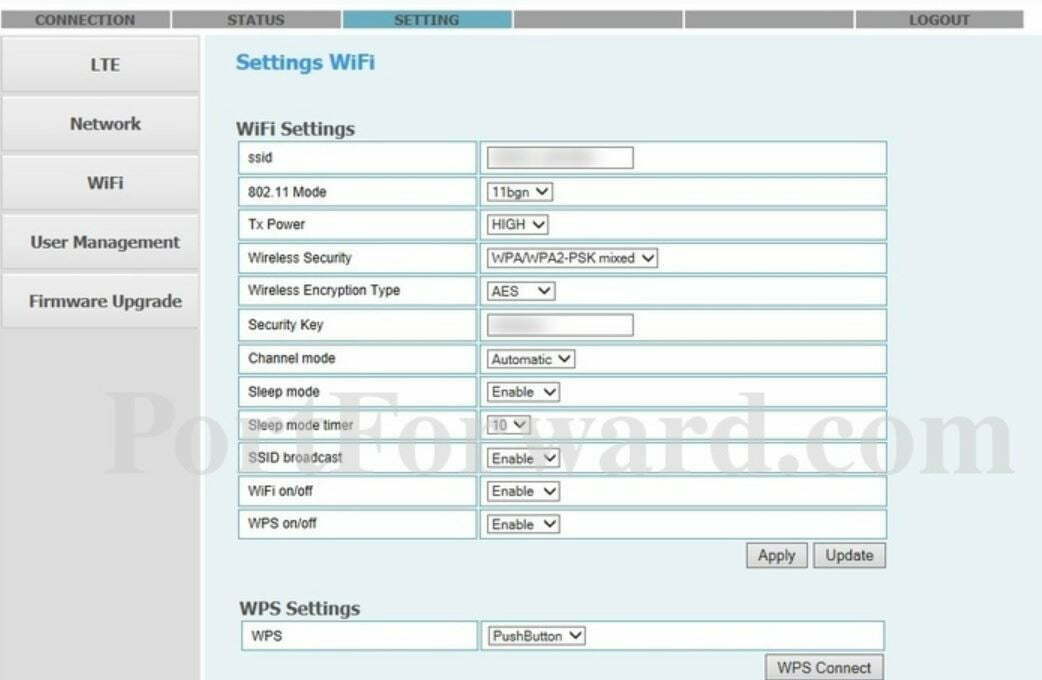 Infosmart Router WiFi Settings