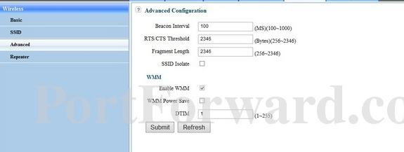 Intershop Router Advanced settings