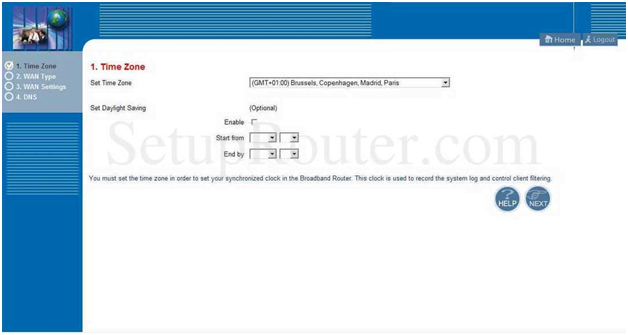 LG Router Time Zone Settings