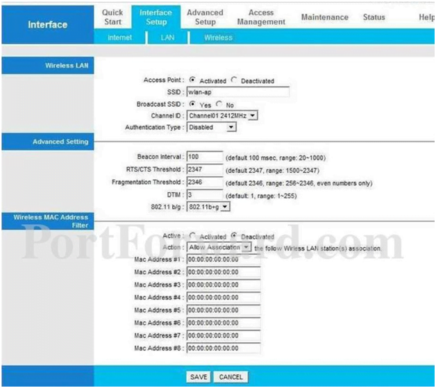 Lantronics Router Interface Setup