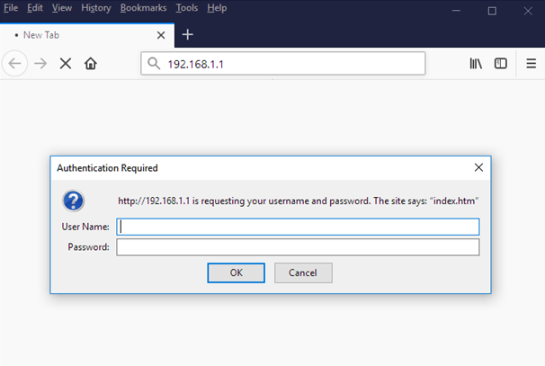 Marconi Router Admin Login Page