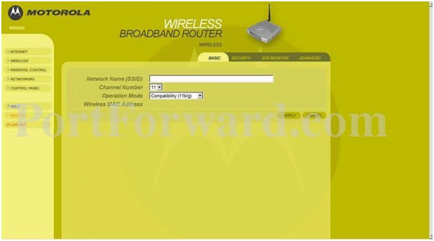 Motorola Router Basic Settings