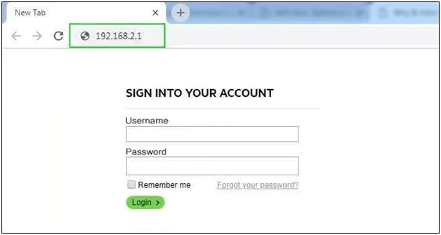 NAI Router Login Page