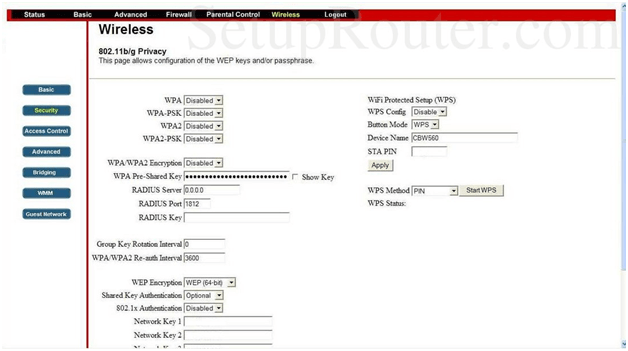 NetGenesis Router Privacy Settings