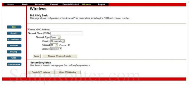 NetGenesis Router Wireless Settings