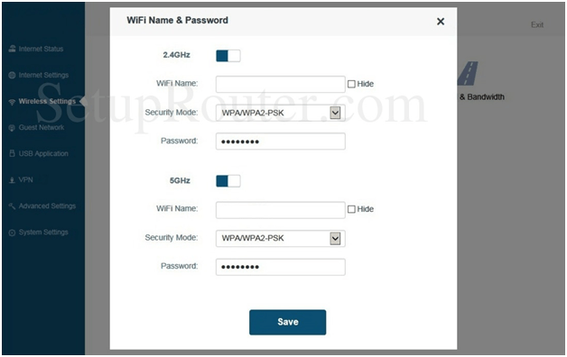 Netport Router Wi-Fi Name and Password Settings