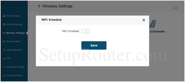 Netport Router Wi-Fi Schedule Settings