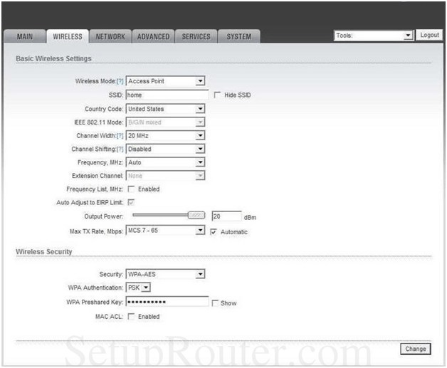 Netstar Router Wireless Settings