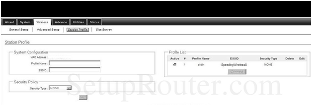 Network Appliance Router Station Profile