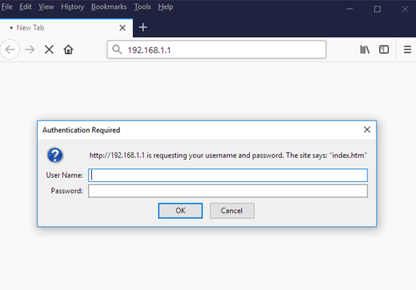 Nexxt Solutions Router Admin Login Page