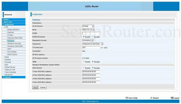 Nexxt Solutions Router Wireless Configurations