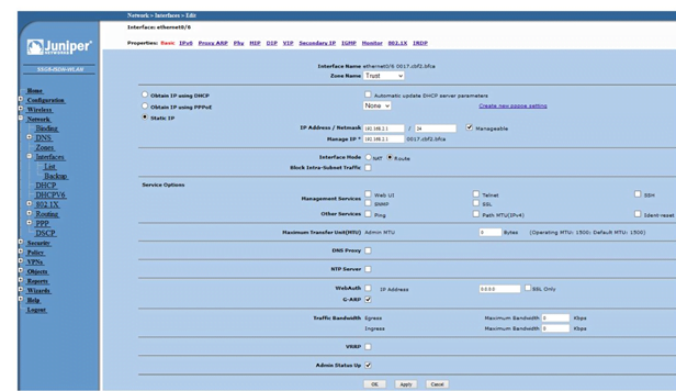 Juniper Network Interface Configuration