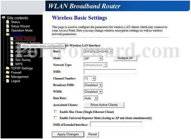 Loopcom Router IP Address Wireless Basic Settings