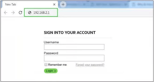 NGSec Router Admin Login Page