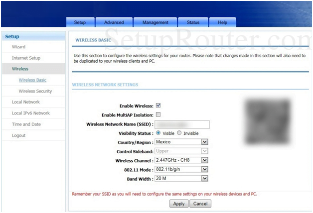 OKI Router Wireless Basic Settings