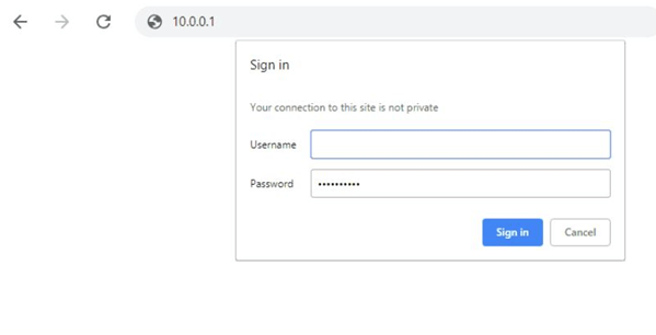 Origo Router Login Page