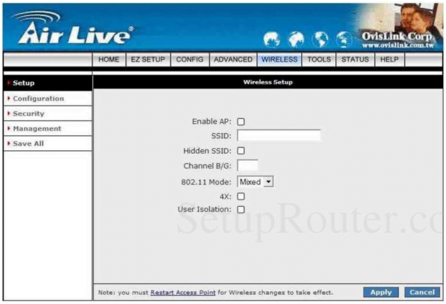 Ovislink Router Wireless Setup