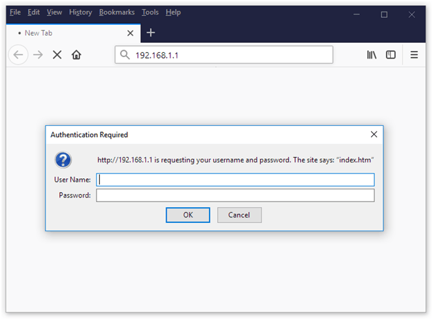 Penril Datability Router Login Interface