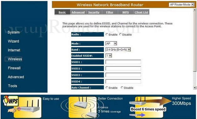 Perle Router Basic Wireless Settings