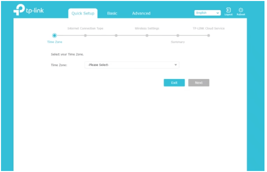 TP-Link Router Quick Setup Time Zone